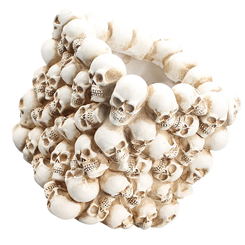 Skull Pen Holder Desktop Storage Bucket For Makeup Brushes Pens Stationery Organizer Halloween Decor Pen Storage Box