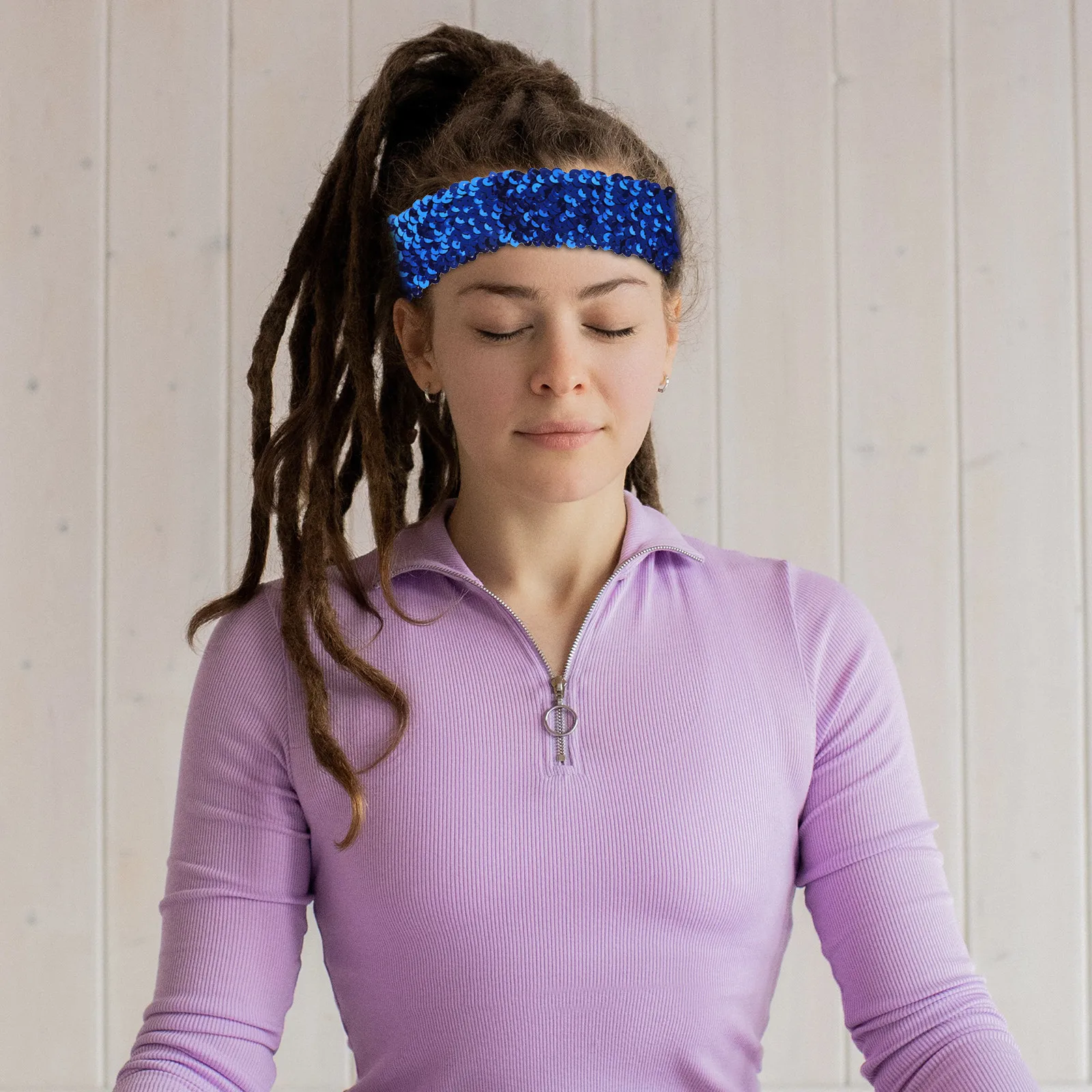 

1 шт. эластичная повязка на голову с блестками, спортивная повязка для волос, стильный головной убор для косплея, Хэллоуина