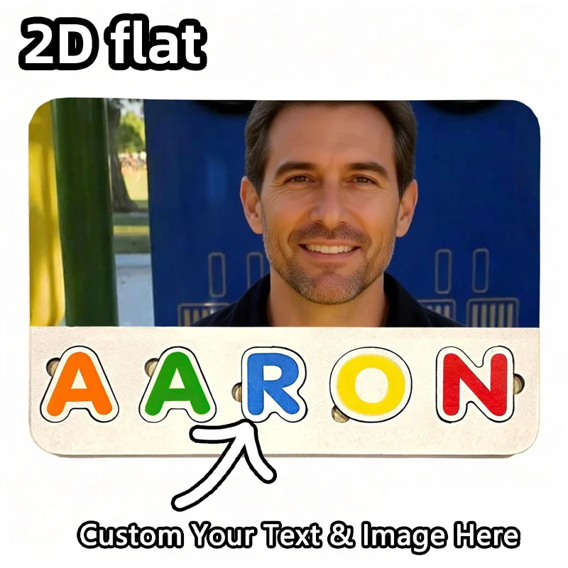 Customized photo name puzzle: Wooden puzzle, birthday gift, anniversary gift, personalized customization