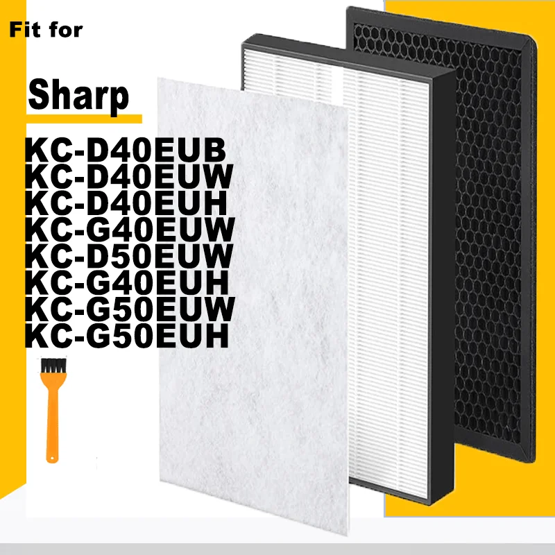 HEPA filter FZ-D40HFE Carbon filter FZ-D40DFE for Air Purifier Sharp KC-D40EUB KC-D40EUW KC-D40EUH KC-G40EUW KC-D50EUW KC-G40EUH