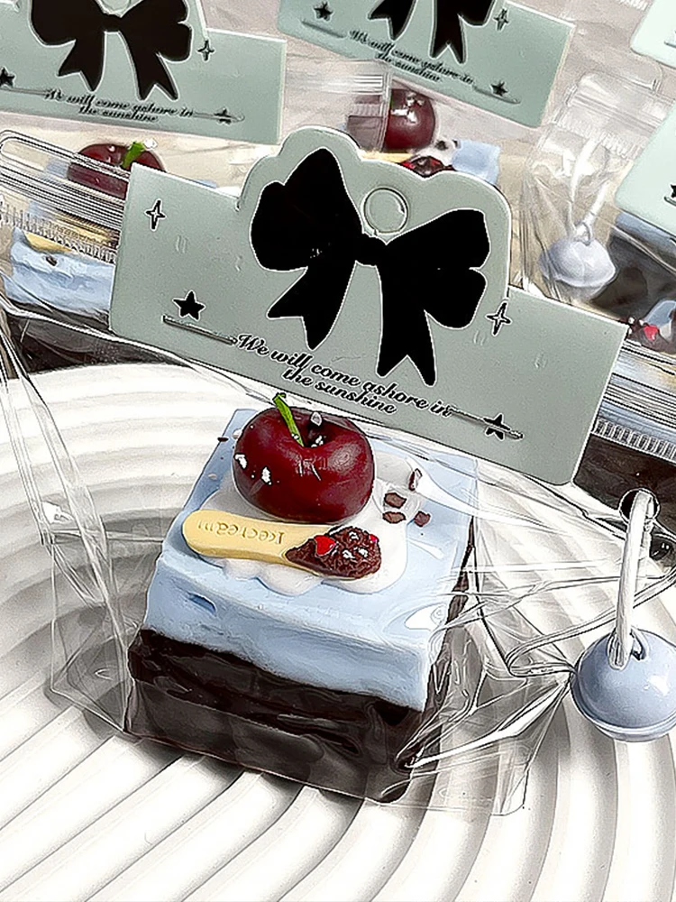 Silicoco Dessert Series Salted Sea‑salt Cherry Brownie Squeeze Creamy Texture Anti‑stress Soft Trinket Squishy Toy #Nulala200025