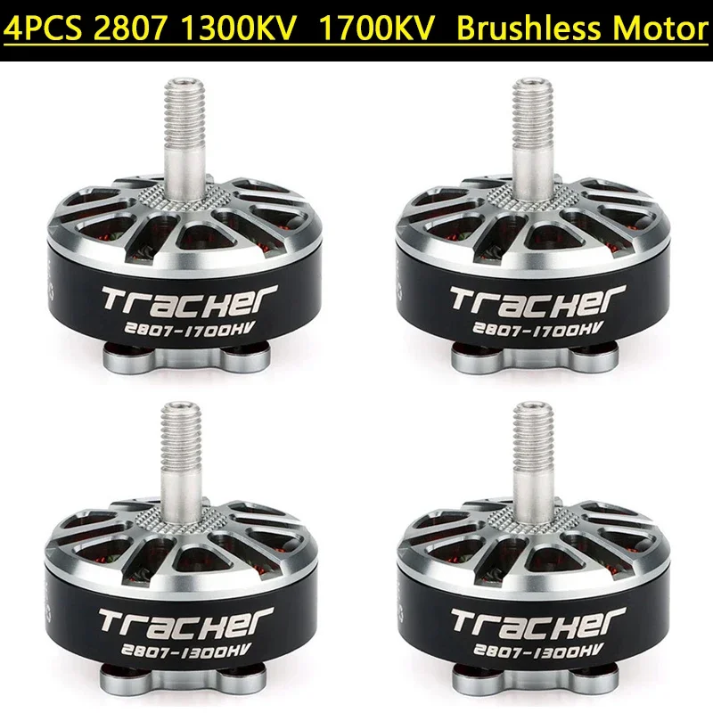 

4PCS 2807 1300KV 1700KV 4S-6S Brushless Motor Tracker Motor for Mark4 APEX FPV Freestyle 7inch 8inch Long Range LR7 Drones