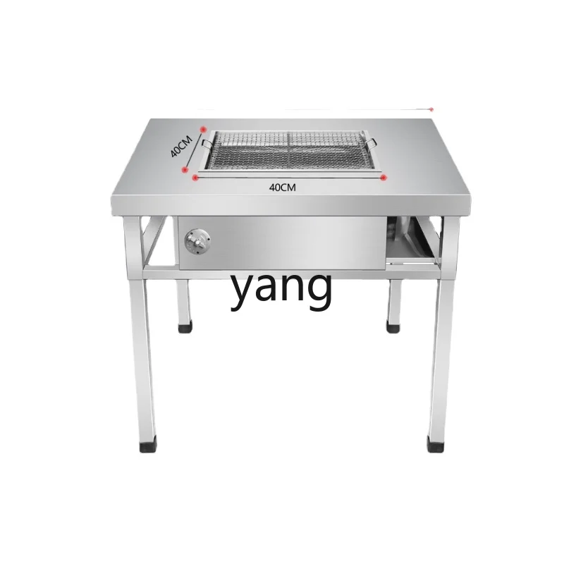 LMM Smoke-Free Barbecue Table Charcoal Commercial Self-Service Shop Stainless Steel