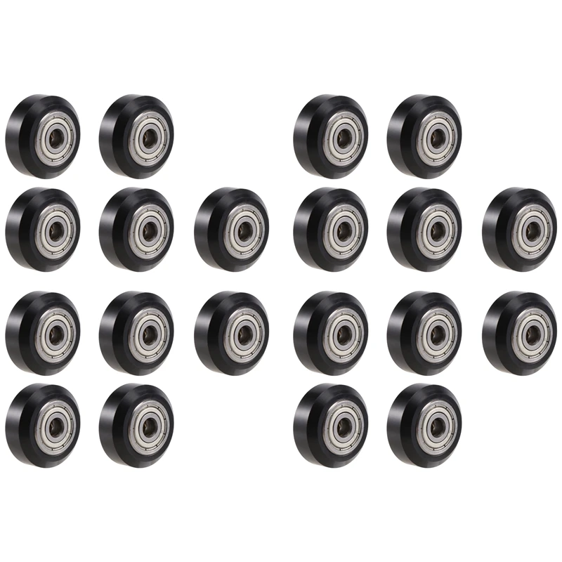 20Pcs/Slot POM Plastic Wheel Pulleys Ball Bearings 625ZZ 3D Printer Parts Round Idler Gear Perlin Part V 3D Printer Accessories