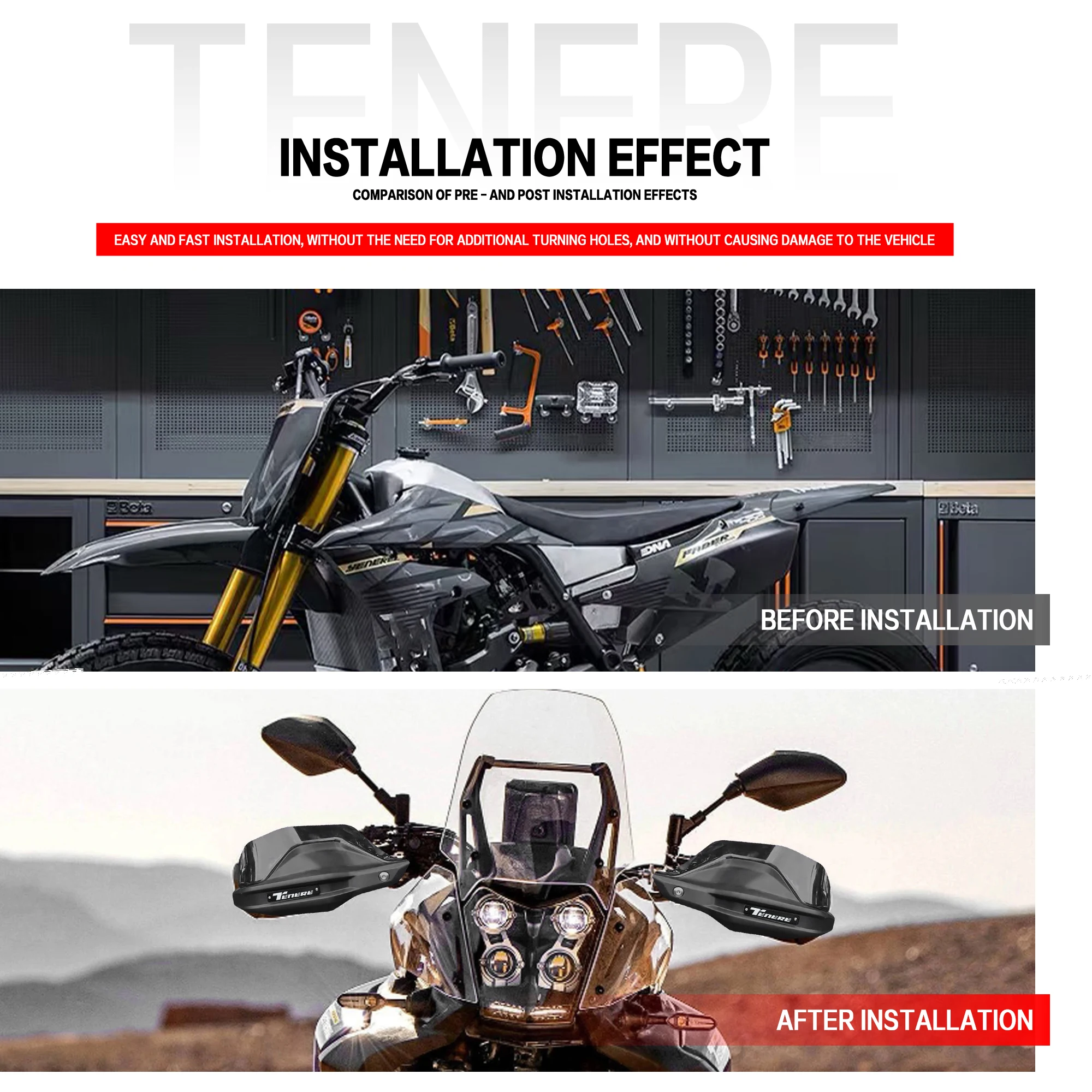 For YAMAHA TENERE 700 XTZ700/Rally T7 Motorcycle TENERE 700 Handguards Guards Windshield Protective Cover Lever Protector