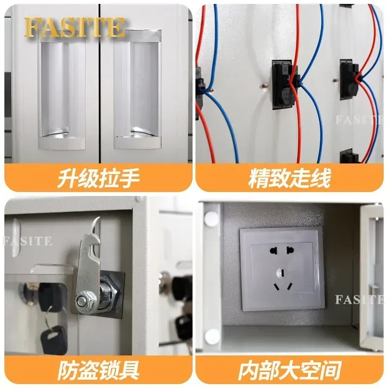 For Mobile Phone Charging Cabinet with USB Ports Lockable Security Storage Locker for School Dormitory Office Management Box