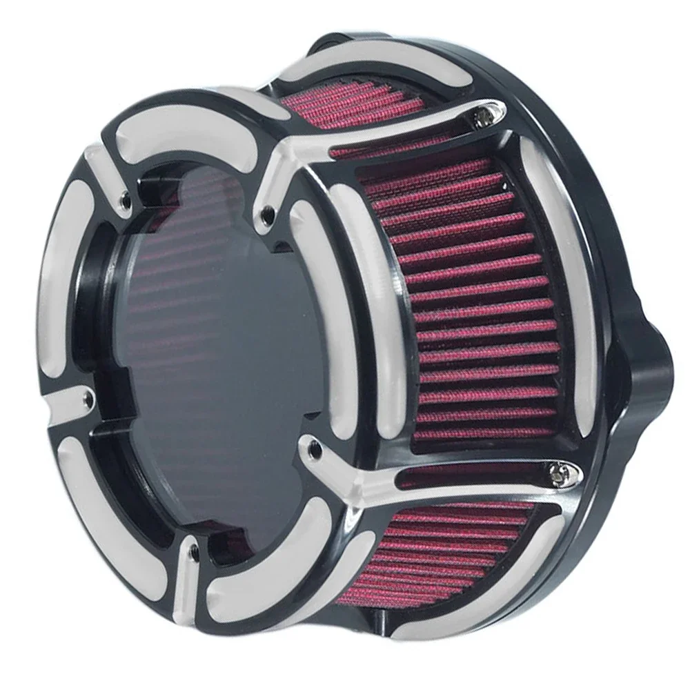 For Harley Touring 2017 - up Road King 2017 - up Softail 2018 - up Air Filter Clarity Contrast Cnc See Through Cleaner