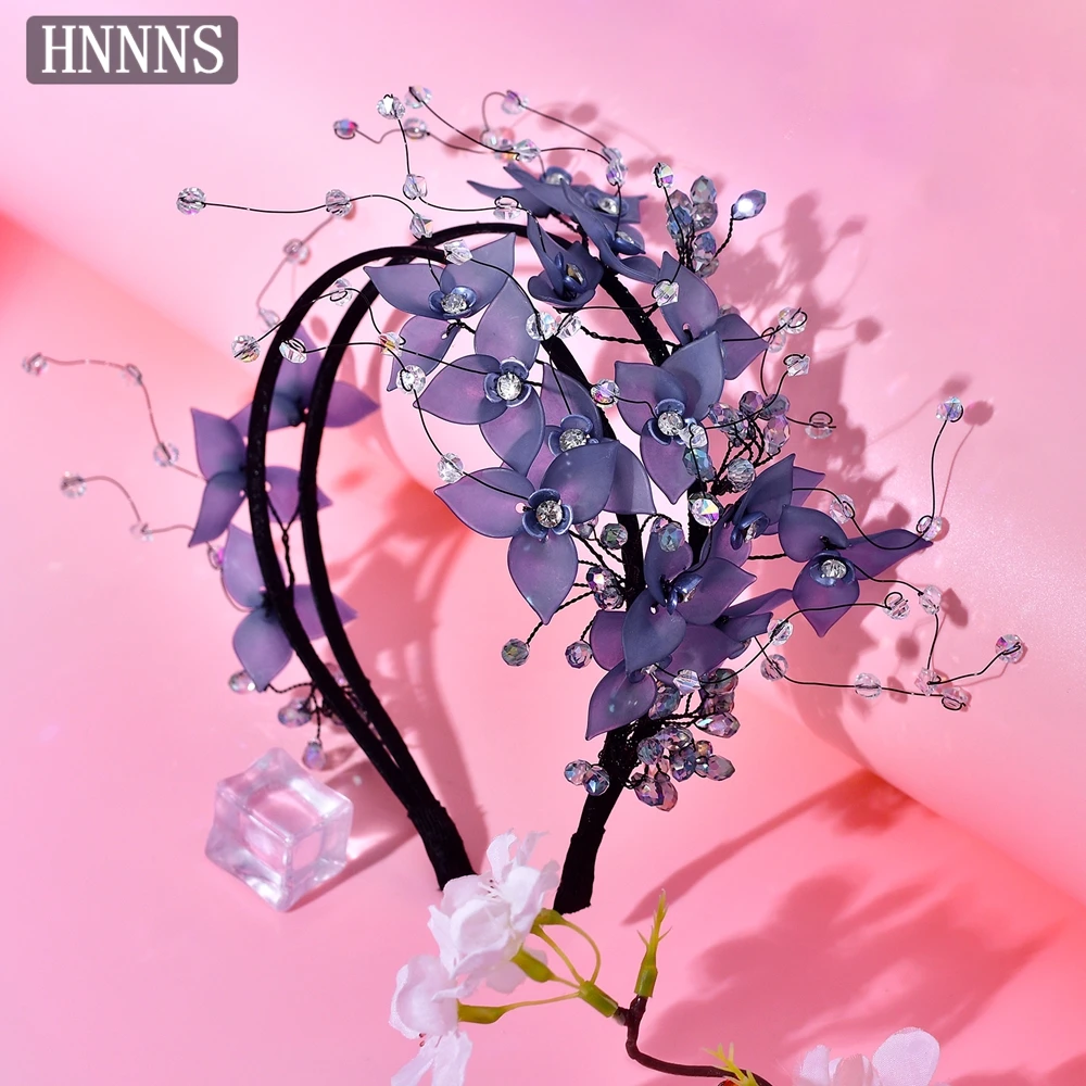 TOPQUEEN Sexy Bridal Wedding Headbands Handmade Exquisite Flower Water Diamond Women's Banquet Dancing Hair Accessories YXA222