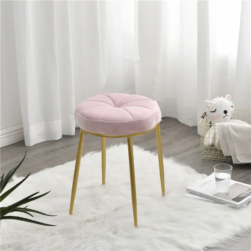 

Pink Modern Vanity Stools Nordic Simple Dressing Makeup Small Side Kitchen Bedroom Accent Adult Fauteuil Relaxant Home Furniture
