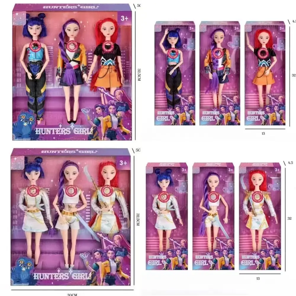 

2026 NEW KPop Witch Hunter Rumi Mira Zoey Anime Figure Set Cute Cosplay Dolls Action Figures Birthday Gift for Kids