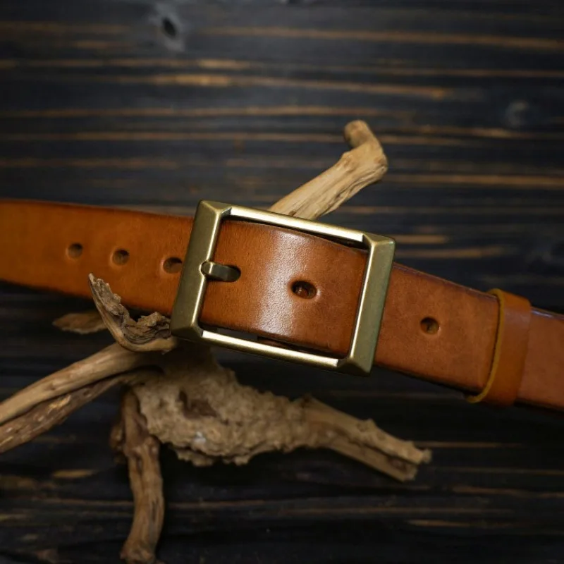 

3,8 см винтажные мужские джинсовые ремни из натуральной кожи с медной пряжкой, мужской универсальный утолщенный ремень из воловьей кожи, модный дизайн, ремень