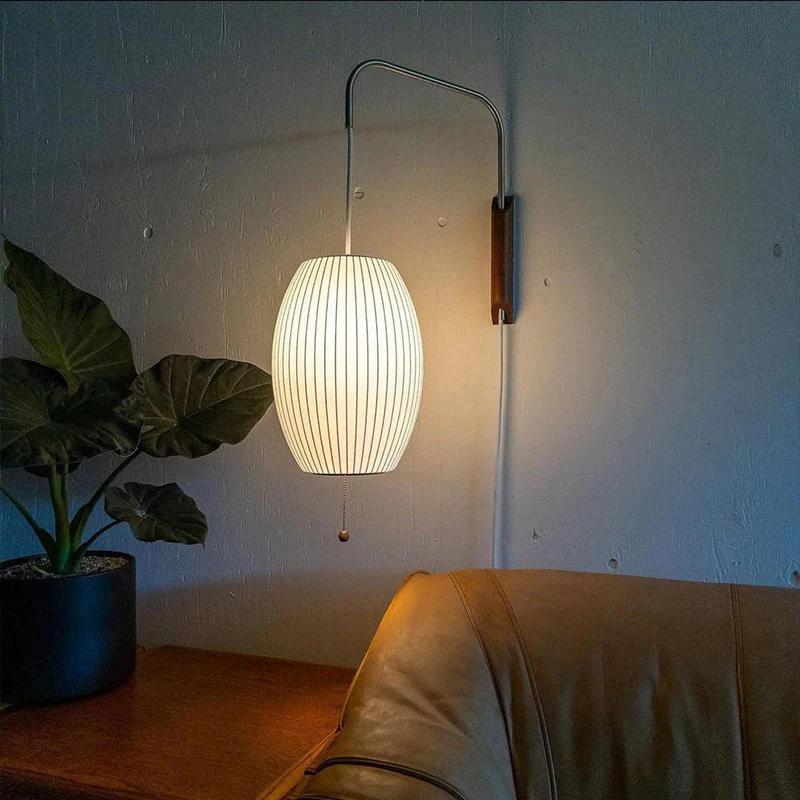 Italian Silk Wall Lamp Minimalist LED E27 Flying Saucer Decorative Light Bedroom Bedside Living Study Tea Room Wall Lighting