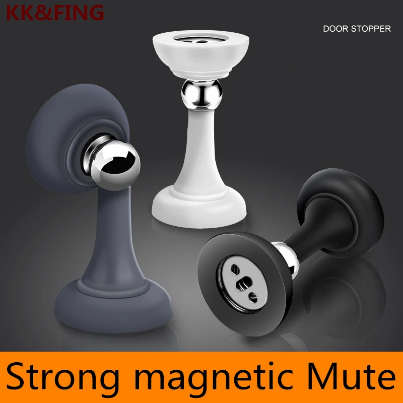 

KK&FING Strong Magnetic Silent Suction Household Bedroom Free-punch Door Suction Anti-collision Door Stop Silicone Floor Suction