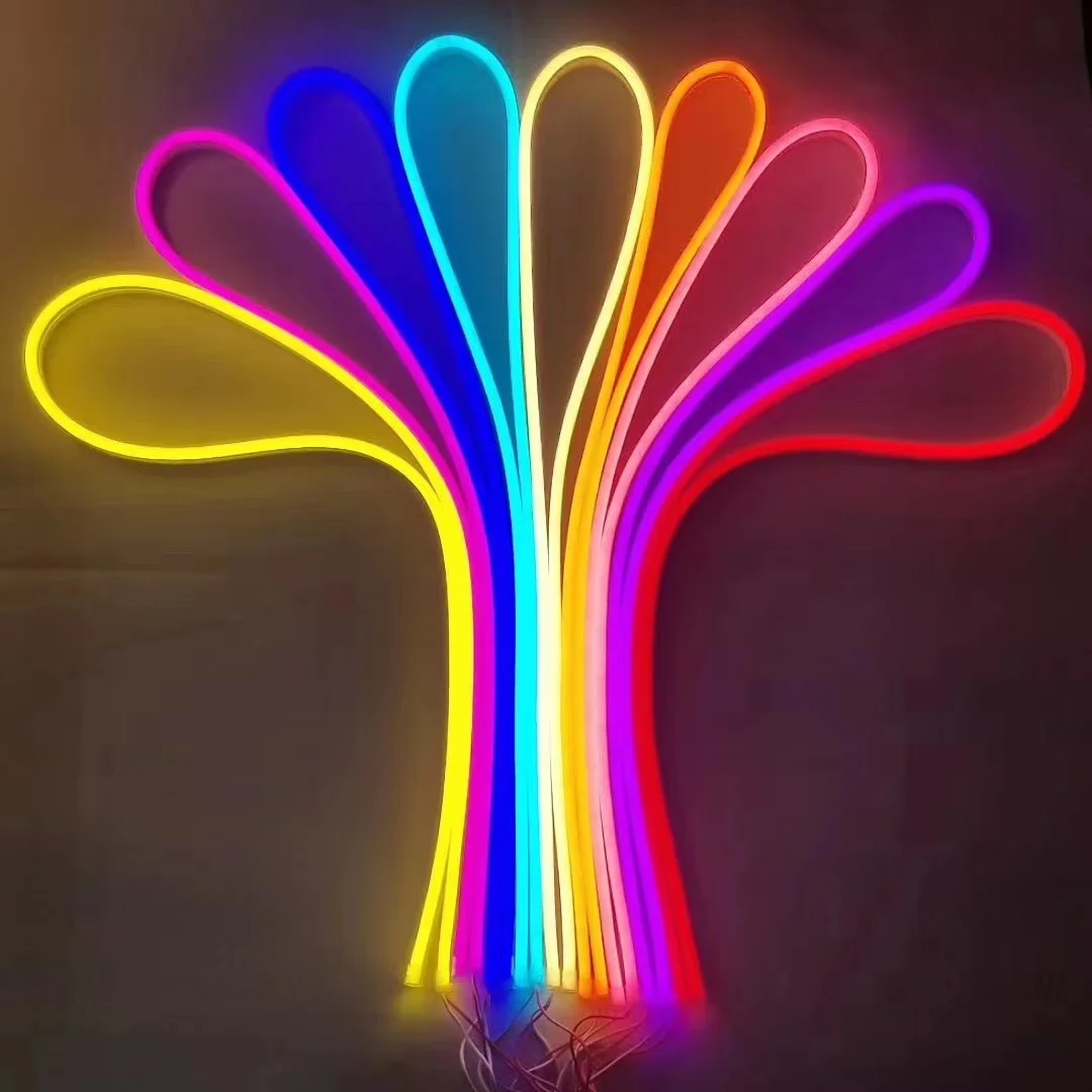 Imagem -02 - Led Neon Strip Light Fita Impermeável Tubo de Silicone 12v 8*16 mm 1led Corte de 1cm 50 m