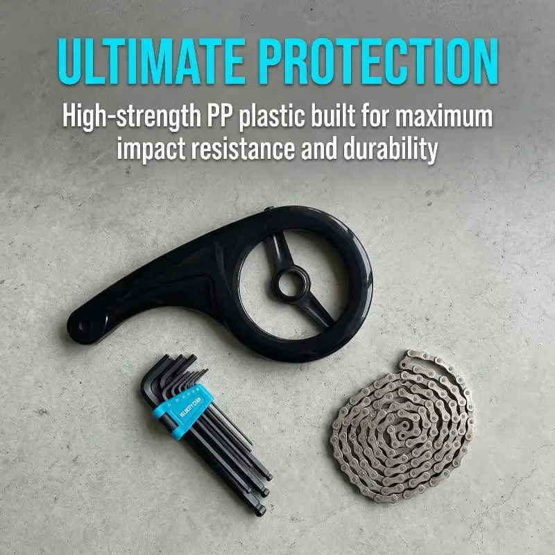 

1Set QZ-907 Bike Chain Guard PP Cover For 40-46T Large Chainring Protection Box