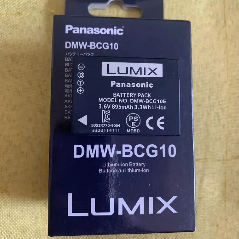 

100%Original 895mAh for Panasonic DMW-BCG10GK BCG10PP BCG10E DMC-ZS1 ZS3 ZS5 ZS7 ZS8 ZS10 ZS15 ZS20 TZ8 TZ30 ZR1 Camera Battery