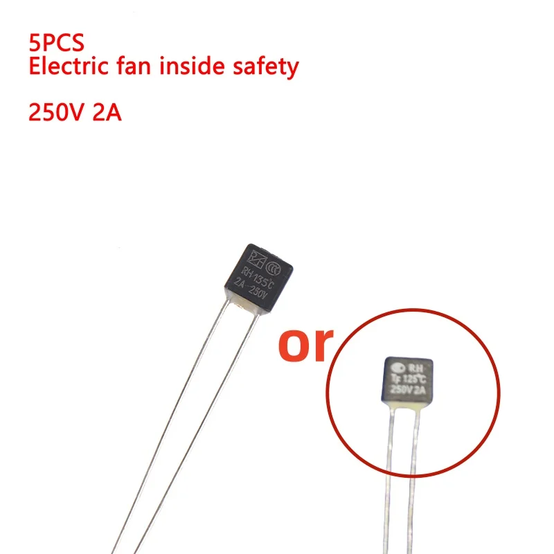 Fan Internal Safety Motor Temperature Safety Temperature Protector Innovative 5PCS Thermal Fuse 2A135 Degrees Electric