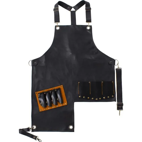 Medusa Forma Leather Shoulder Master Chef-Barista-Cook-Barber-Tattoo-Waiter Apron Orange