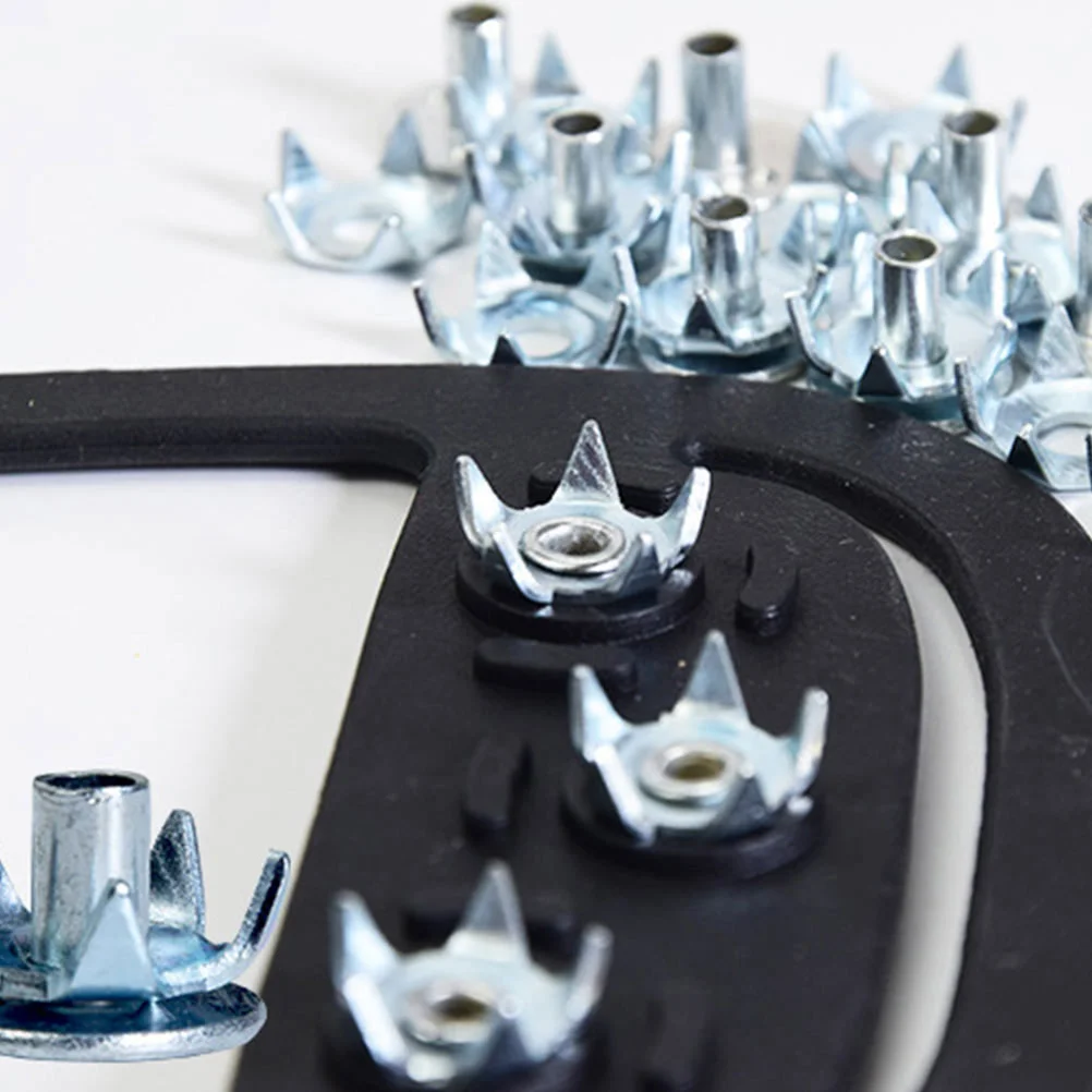 20 Pcs Crampons Spikes รองเท้า Snowfield เล็บอะไหล่ Anti-Skid รองเท้า Grippers ICE Cleats เหล็กปีนเขา Anti-SLIP Spiked