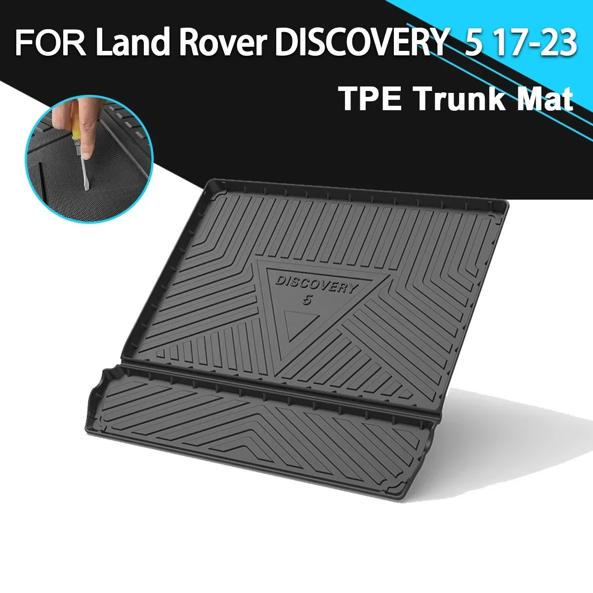 

Car Rear Trunk Cover Mat Rubber TPE Waterproof Non-Slip Cargo Liner Accessories For Land Rover DISCOVERY 5 2017-2023