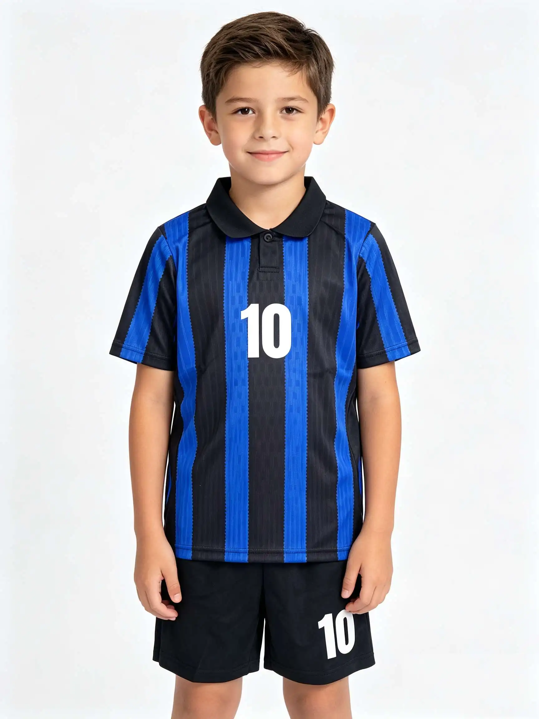 26/27 Unisex Blank Soccer 2‑Piece Set, Kids Adults Parent‑Child Kit, Custom No.1 7 8 9 10 for School Outdoor Team Sports stripe