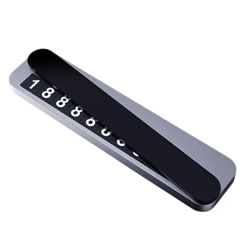 Temporary Parking Number Plate Universal Noctilucous Aluminium Alloy Moving Automobile Stop Number Sign Auto Accessories For Car