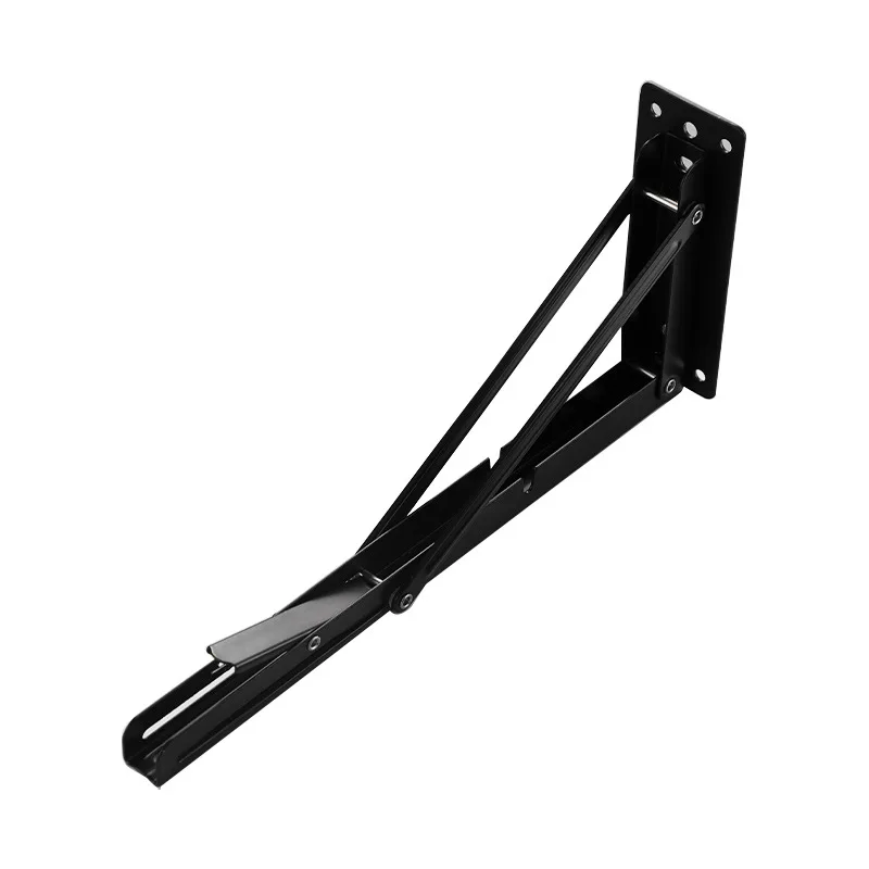 Składany wspornik trójkątny, bez wiercenia, zdejmowana półka ze stali nierdzewnej, regał na stół.