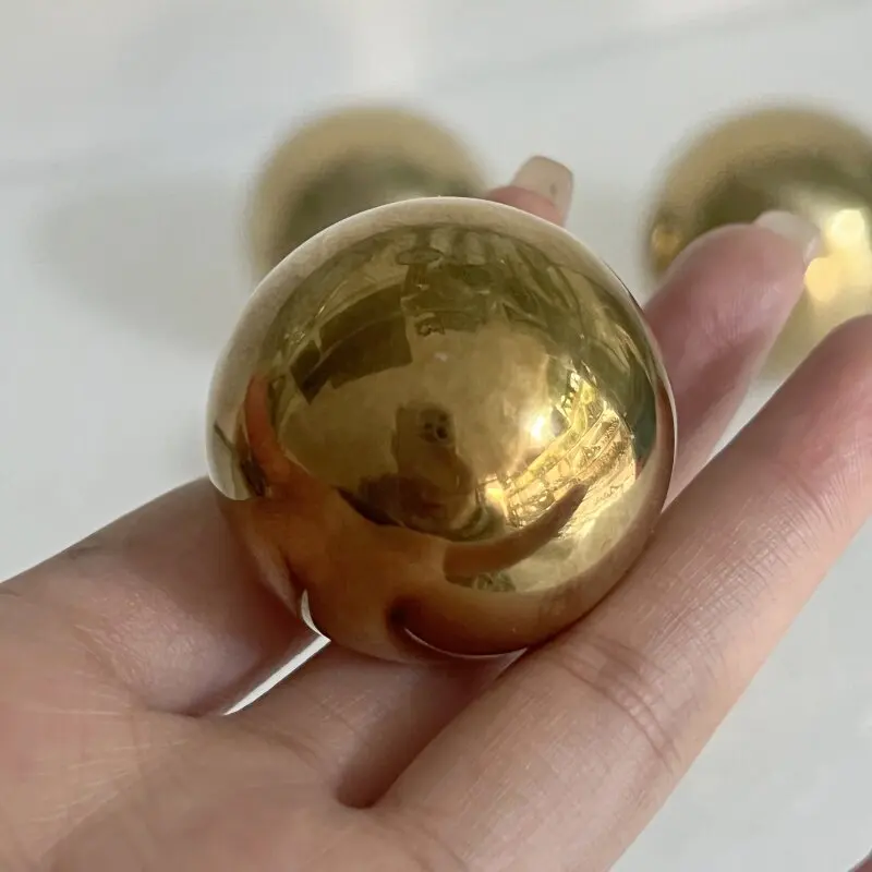 Diameter 32-200mm Thick 0.5mm 304 Stainless Steel Titanium Plated Gold Ball Party Mirror Metal Ball Home Garden Decoration