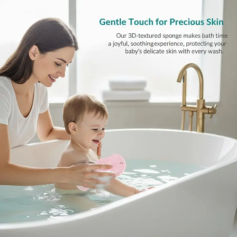 Super Soft Exfoliating Bath Sponge with Hanging Rope Deep Cleansing Skin-Friendly for Home Bathroom Use