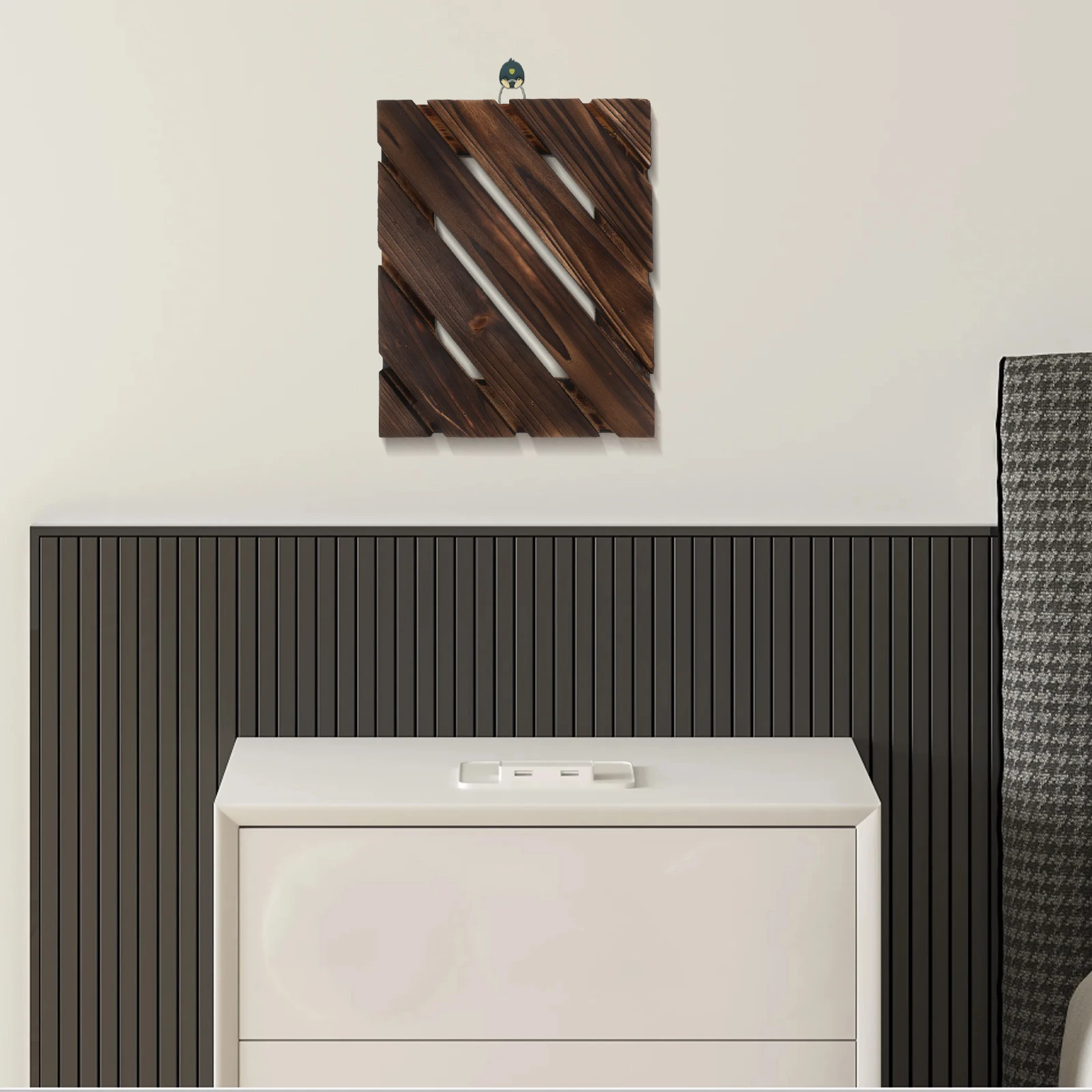 

Staghorn Fern Mounting Plate Wall Planter Hanging Decor Wood Planters Spacesaving Lightweight Durable Indoor Outdoor Gardening