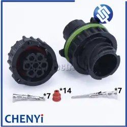 2 set 7 pin Tyco Amp 1.5 mm BU-STE KPL CIRCULAR DIN HOUSINGS Male Female Connector 968421-1 967650-1 1718230-1 with cable Sheath