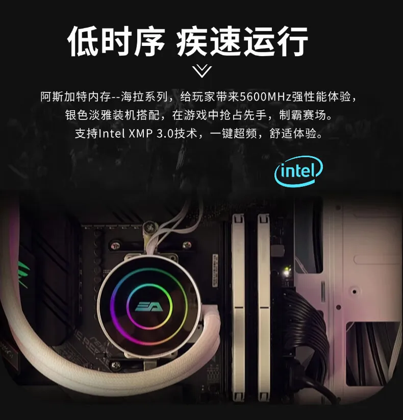 32 GB (16 GB x 2) Set DDR5 Desktop-Computer-Speicherstick Hella Titan Silber für D5