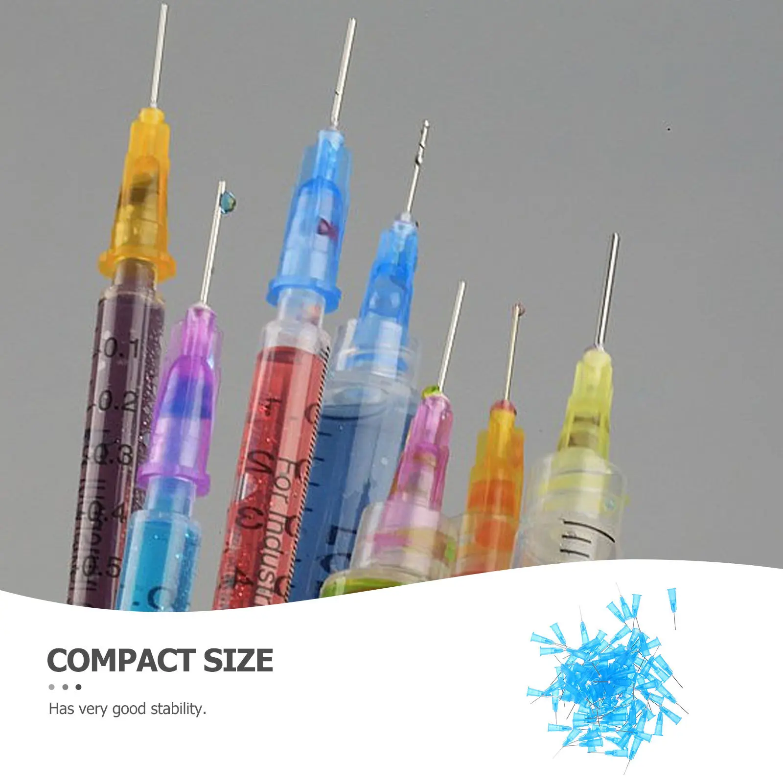 100Pcs Dispensing Needle Glue Dispenser Tip Flexible Hose Reusable Needle Tip for Adhesive Glue Industrial Applicator Precision