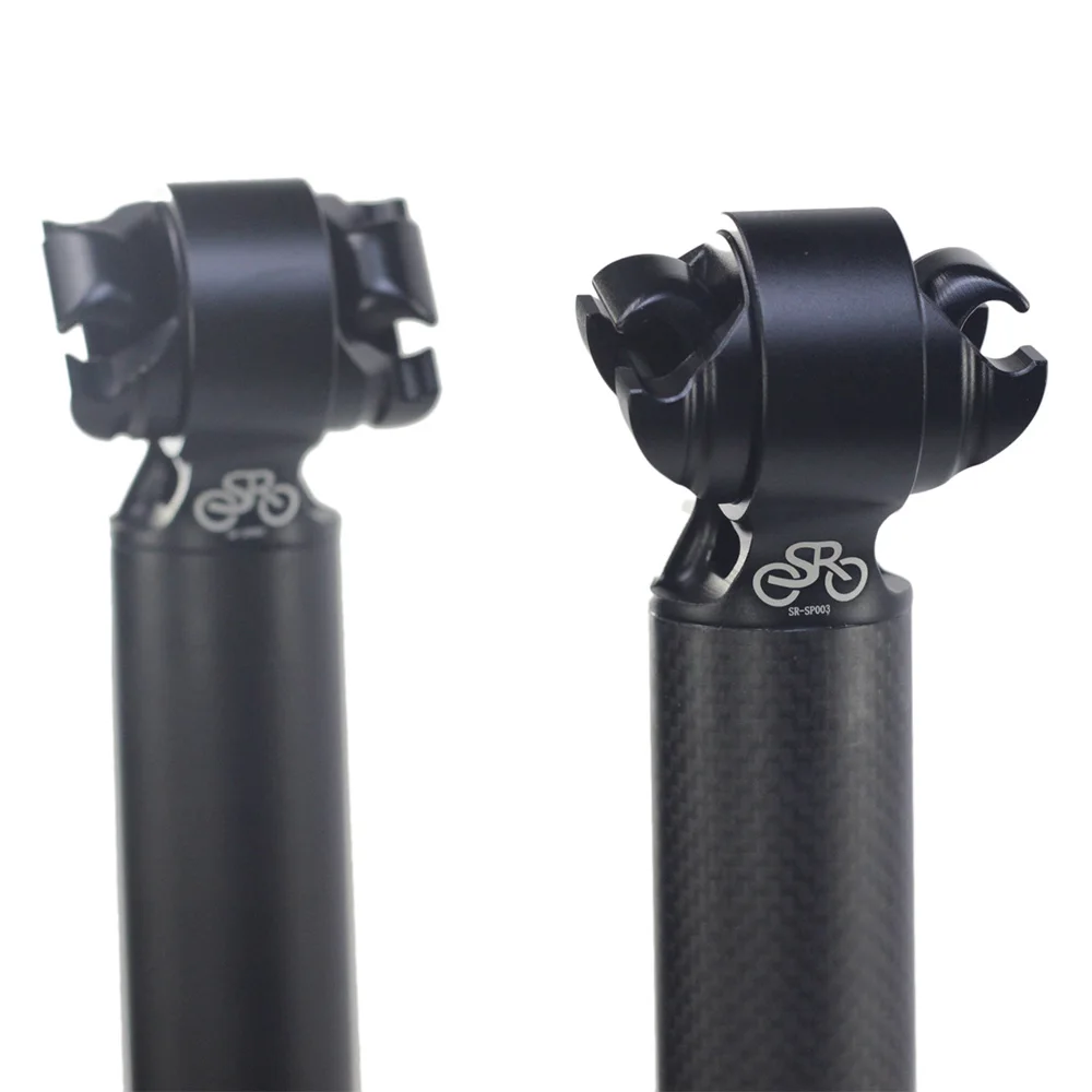 SILVEROCK Carbon Seatpost 31.8mm for Brompton 33.9mm x 600mm for Dahon SP18 Folding Bike 34.9 x 60mm for BIRDY Seat Tube Post