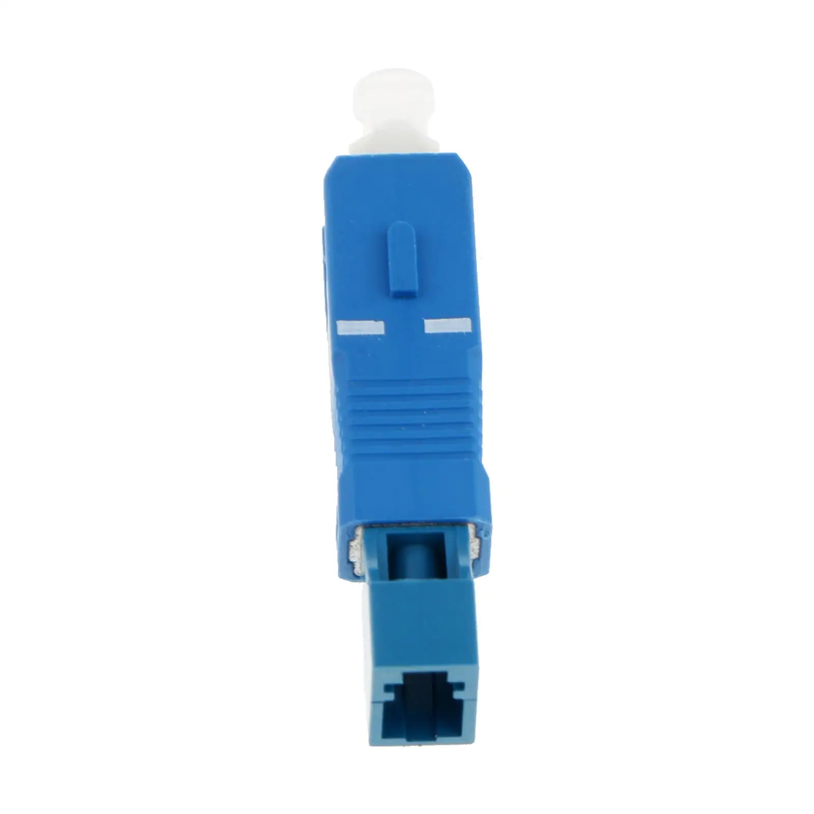Sc macho para LC Feminino SM Fibra Óptica Conector, Adaptador Azul