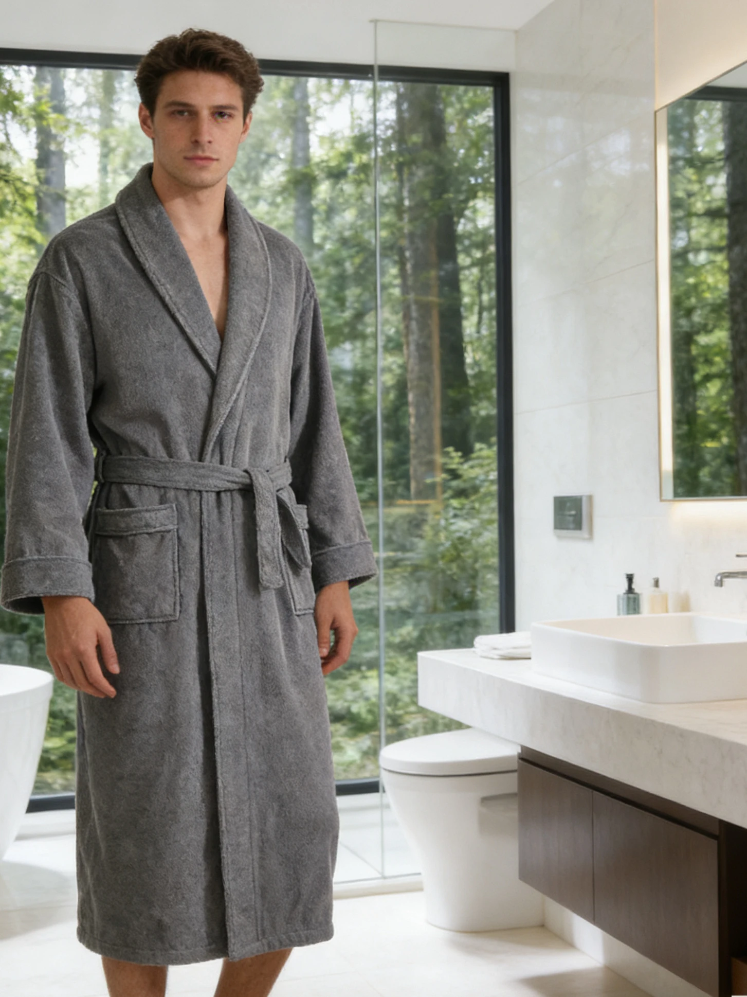 pure-cotton-robe-extended-length-swimming-hotel-men's-style-home-leisure-sleepwear-quick-dry-towel-fabric-long-sleeve-robe