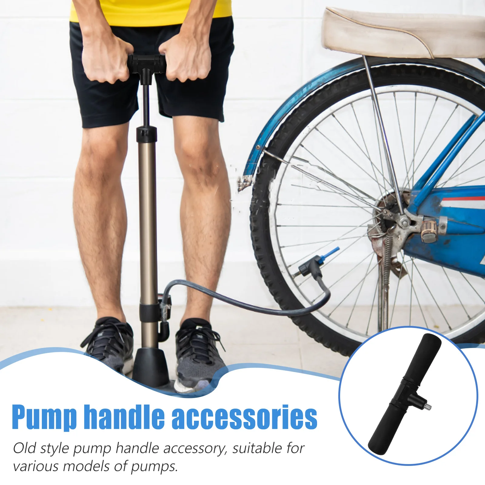 

Hand Pump Handle Replacement Durable Plastic for Bicycle Tire Inflator Pump Supply Accessory Tire Inflator Handle