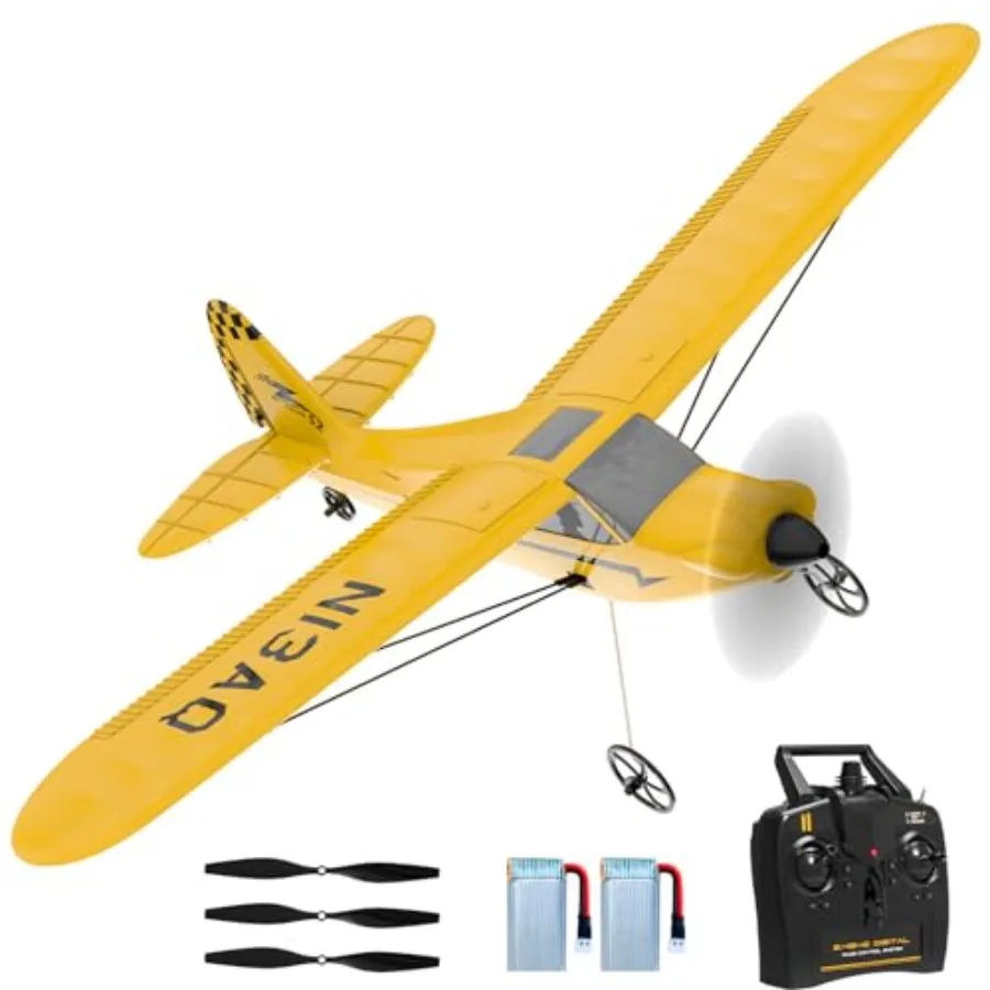 28 RC Plane 3 Channel Remote Control Airplane Trainer Sport Cub S2, EPP Foam, Blue/Orange, Propeller Saver XPilot Stabilization