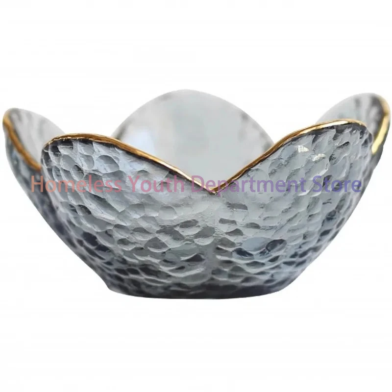 ins Japanese Dessert Bowl Petal Cherry Blossom Dish Crystal Cherry Blossom Bowl Phnom Penh Dish Fruit Salad Bowl Household Dish