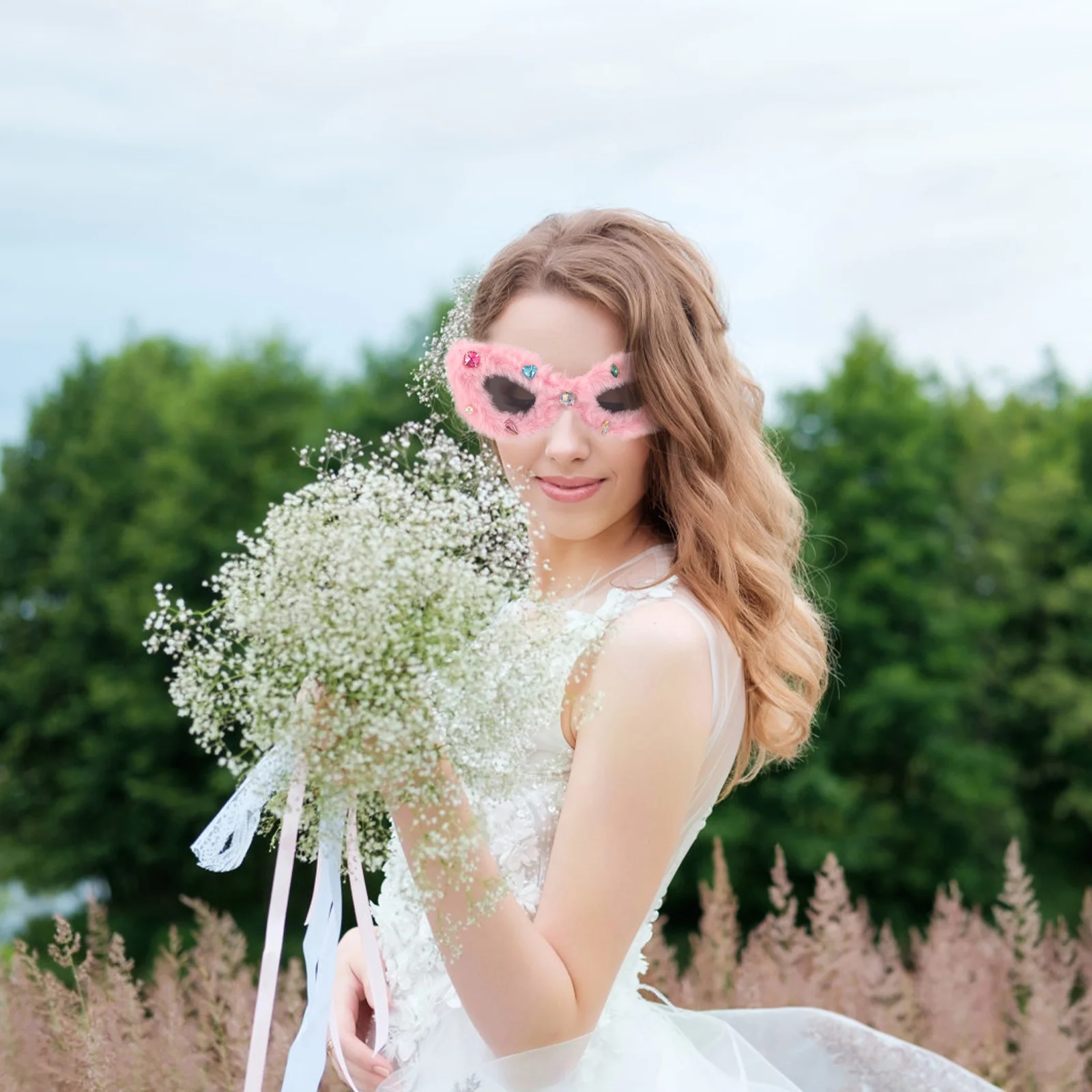 女性のためのラインストーン付きのかわいい豪華なサングラス,写真アクセサリー,誕生日パーティー,結婚式,卒業式のアクセサリー,帽子,ファッション