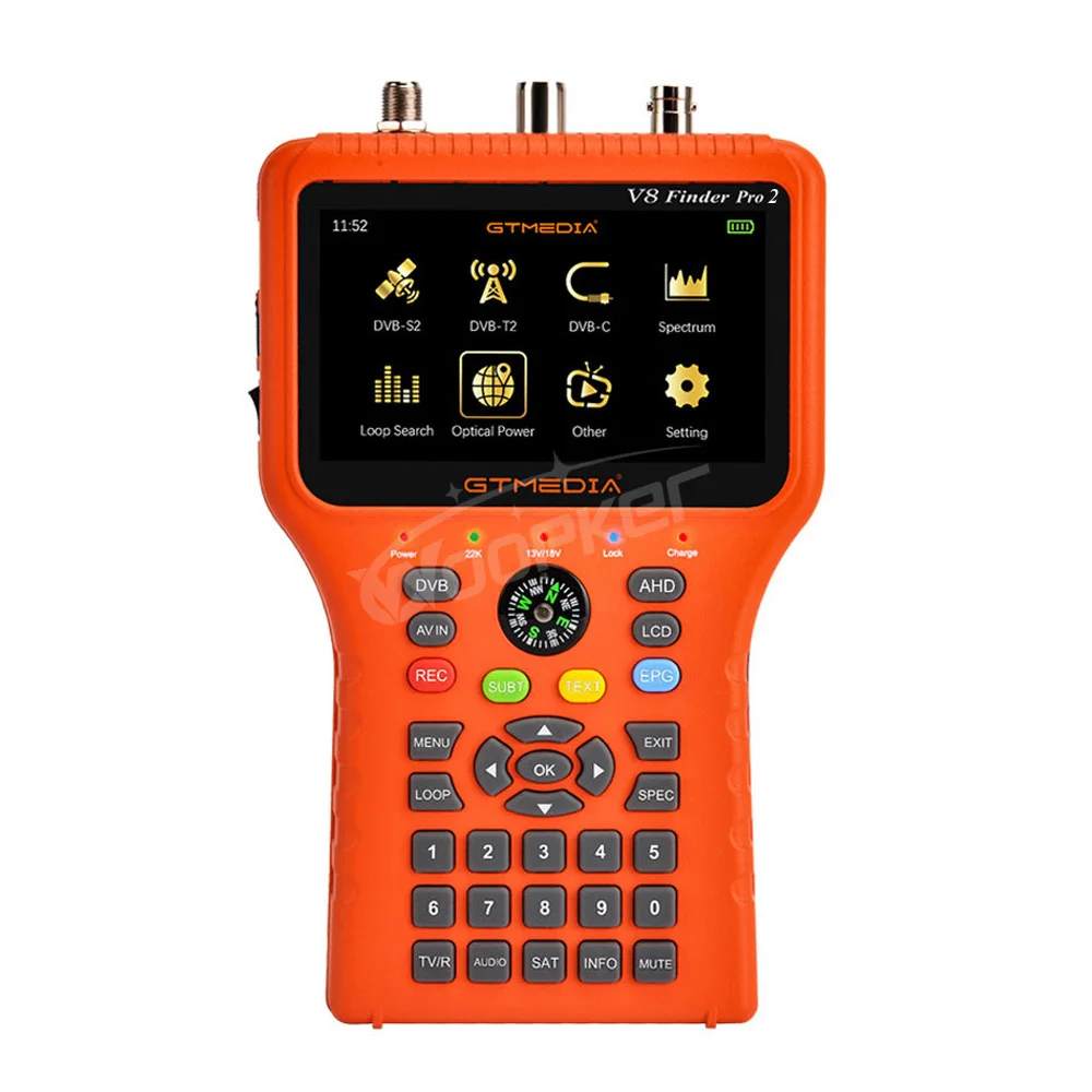 Imagem -05 - Woopker v8 Finder Pro Localizador de Satélite Dvb-s2 Dvb-t2 Dvb-c Ahd H.265 Tester Sat Finder