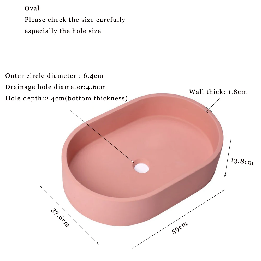 Cement Wash Basin Mold, Simple Nordic Style, Home Art Basin on the Stage, High quality Silicone mold