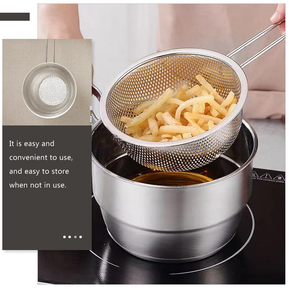 

Stainless Steel Fruit Vegetable Washing Basket Kitchen Food Frying Drain Basket For Home Kitchen Storage Filtering Steaming Rice