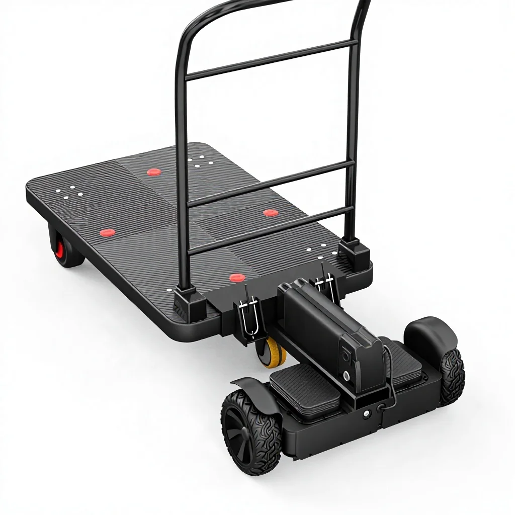 Electric folding trolley T05-self-balancing tool trolley for warehouse distribution and cargo transportation, load-bearing 300KG