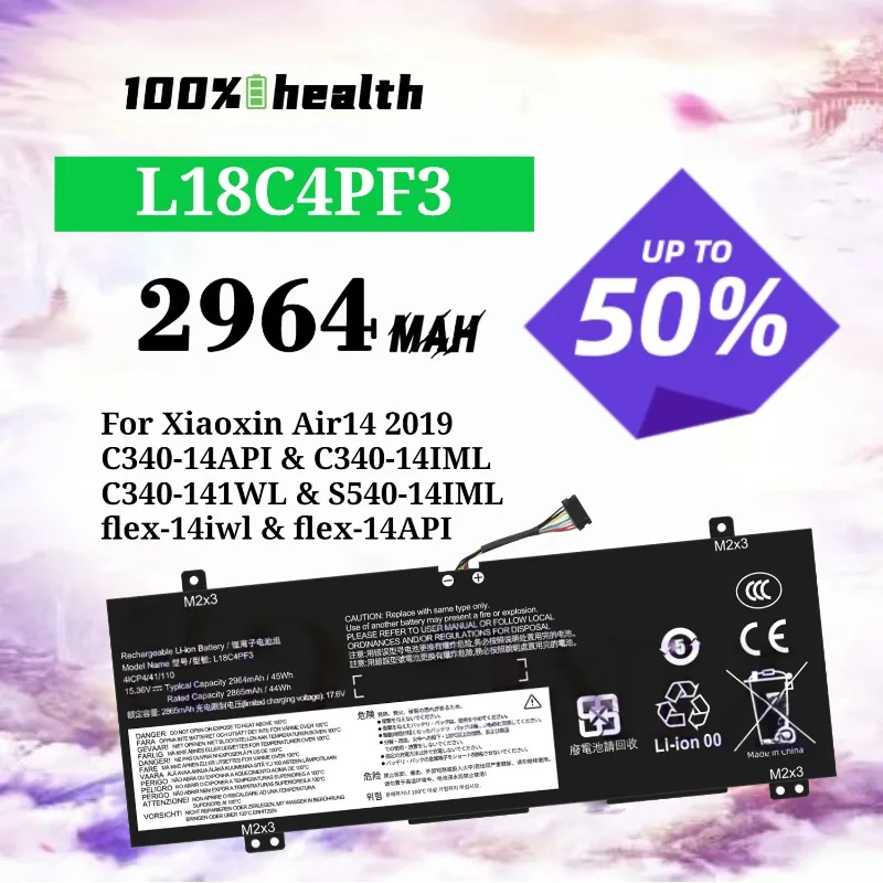 

L18C4PF3 2964mAh Laptop Battery for Lenovo Xiaoxin Air14 2019/C340-14API/14IML