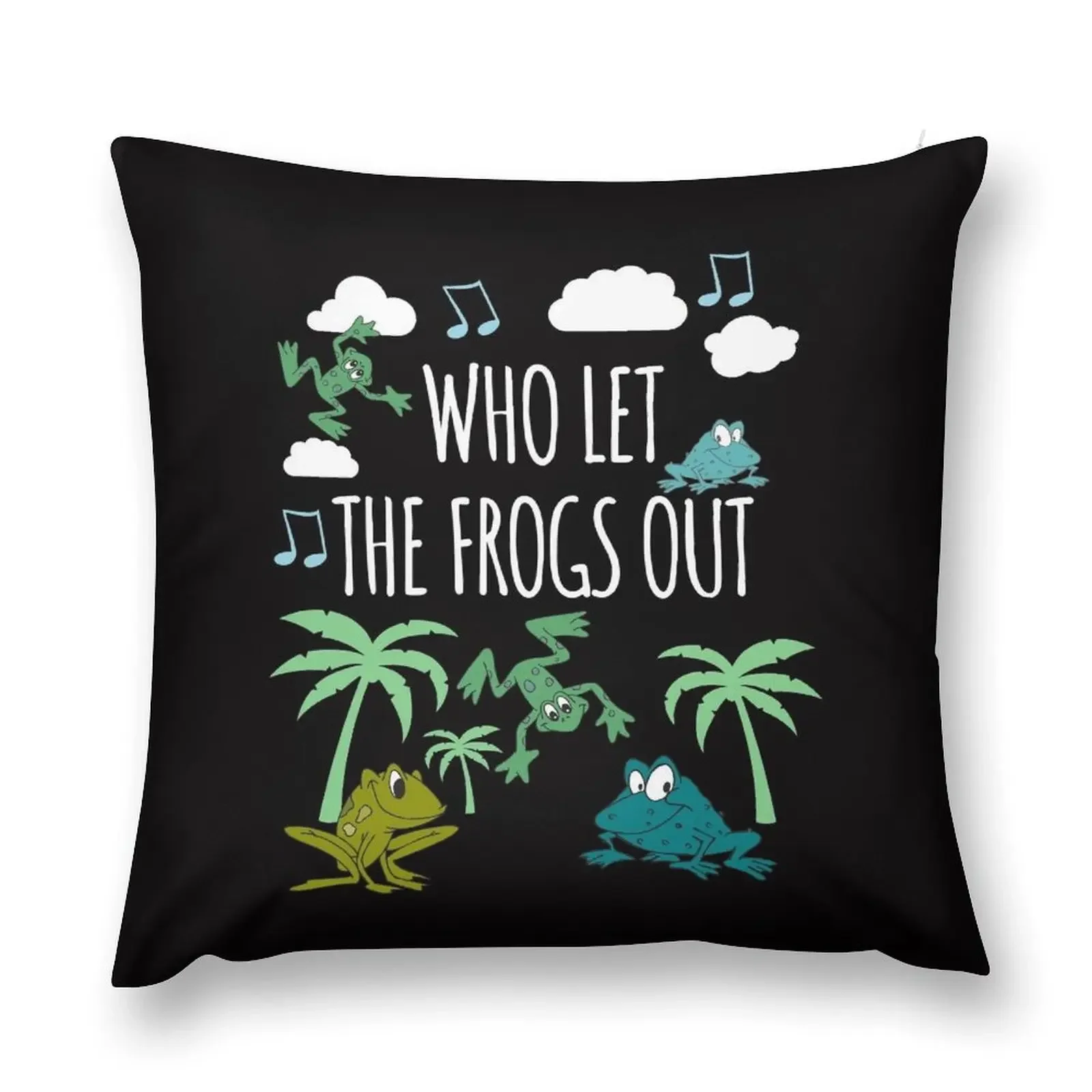 Funny Passover Seder, Who Let the Frogs Out, Passover Gift, Pesach Design Throw Pillow Cushion Cover For Sofa pillow