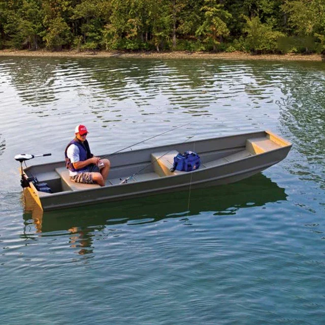 Barco Jon de pesca de alumínio de 16 pés com fundo plano pequeno Barco Jon para venda
