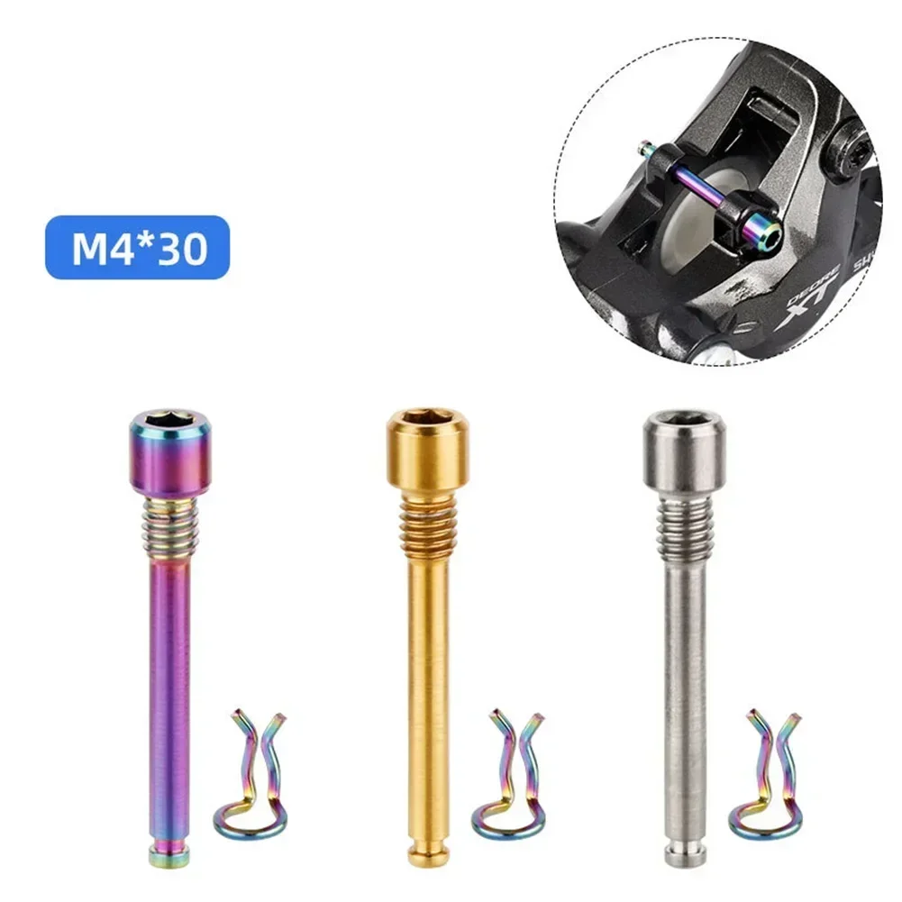 1x Brake Caliper Bolt With Spring Clip MTB Bicycle Alloy Disc Brake Caliper Bolts With Spring Clip For Shimano XTR Cycling Parts