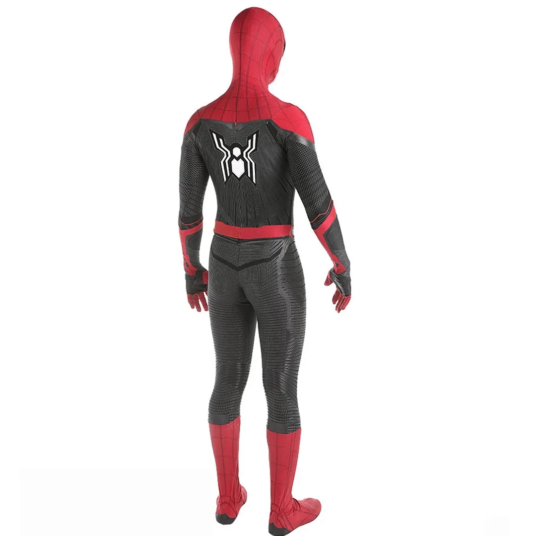 Spiderman Cosplay Traje para o Halloween, bodysuits, traje de super-herói, elastano, longe de casa, Tom Holland, Zentai, multicolor