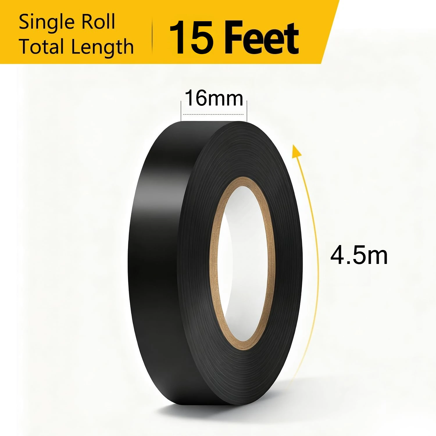 10 Pack Black Electrical Tape, 0.62in x 14.7FT, Waterproof,High Temp Insulating Tape for Home, Industrial & DIY Repairs